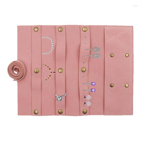 Borse portaoggetti Custodia per gioielli Borsa organizer per e organizzazione Regalo portatile in pelle PU Ragazze Donna Contiene anelli