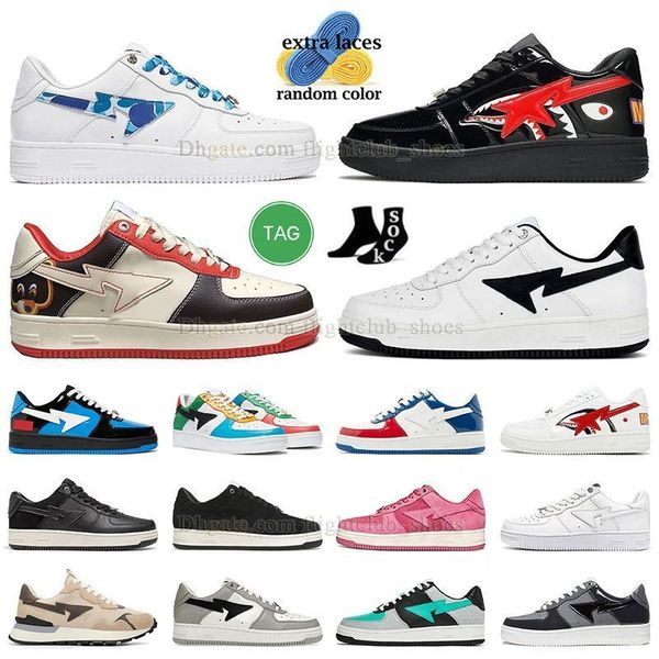 Nuovo modello SK8 Shark Nero Bianco Nero College Dropout ABC Camo Bianco Blu Camo Combo Blu Incolla Verde Sneaker da donna per uomo Schuhe Sta Scarpe da ginnastica da esterno con plateau