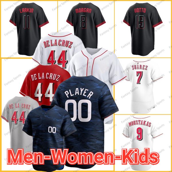 All Star 44 De La Cruz Jersey Baseball Black City Honge Hunter Greene Jonathan India Joey Votto Stuart Fairchild Ник Лодоло Барреро Тайлер Стивенсон TJ Friedl New