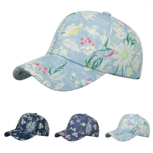 Top Caps Moda Kadın Erkekler Spor Çiçekleri Baskı Beyzbol Beyzbol Kapağı Hip Hop Şapkası Güneş Unisex Yaz Snapback Bebek L5