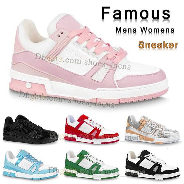 2024 Virgil Trainer Freizeitschuhe Damen Kalbsleder Schwarz und Weiß Grün Rot Blau Gelb Gold Plateau Sandale Berühmte Frau Low Sneaker Designer Schuh Dhgate.com