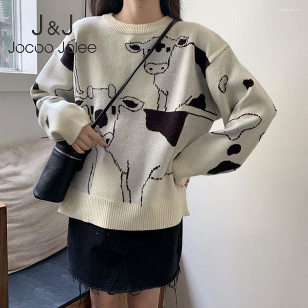 Frauen Pullover Retro Casual Lose Faul Kuh Pullover Weiblichen Koreanischen Harajuku Japanischen Kawaii Nette Ulzzang Kleidung Für Frauen