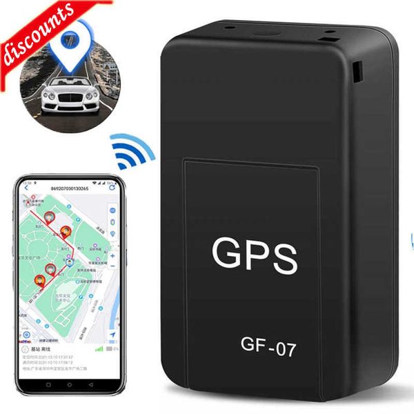 Nuovo Mini GF-07 GPS Tracker per auto Monitoraggio in tempo reale Antifurto Localizzatore anti-smarrimento Forte supporto magnetico 2G Posizionatore di messaggi SIM