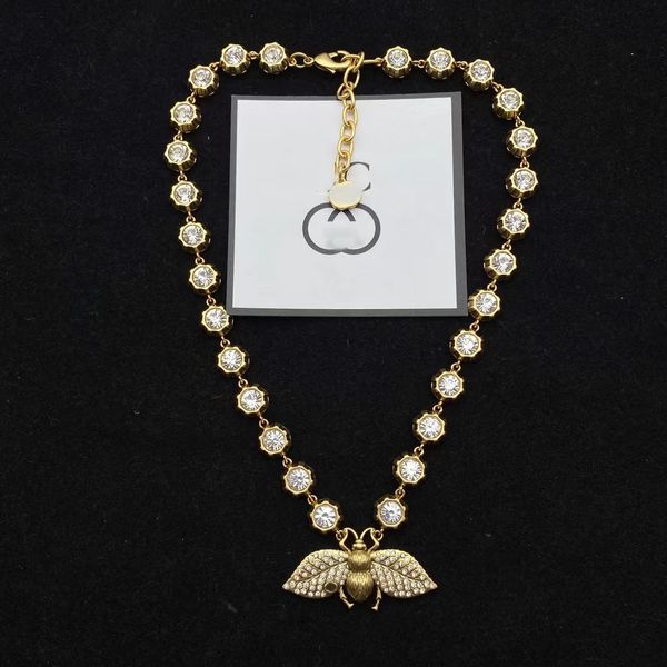 Novo designer de joias de luxo animal forma de abelha inserção bolo redondo strass material de latão artístico temperamento retrô conjunto de joias femininas