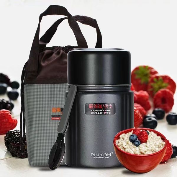 Thermos Pinkah Home Prodotti Stufato e bruciatura sottovuoto Contenitore per il pranzo isolato in acciaio inossidabile 304 di grande capacità Tazza per stufato e bruciatura con riso 201118