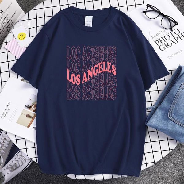 Мужские рубашки T Los Angeles California Высококачественная печать мужская мягкая хараджуку Tshirts Funny Street Tops Хлопковые бренд