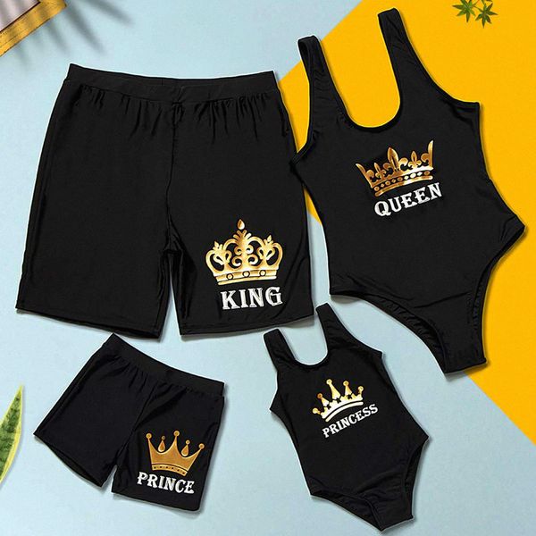 Passende Familien-Outfits, Mama und ich, Bikini, Familienkleid, Kleidung, Mutter-Tochter-Badebekleidung, Vater-Sohn-Badehose, Badeanzug, passende Familien-Outfits, Look 230704