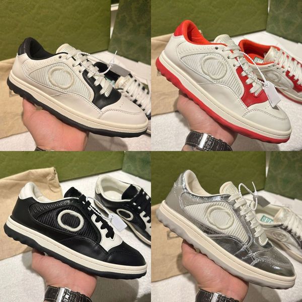 Herren-Designer-Schuhe, Luxus-Sneaker, G-Schuh, Herren- und Damen-Low-Casual-MAC80-Plate-Form-Leder-Tennis-Sneaker mit weißer R-Plattform