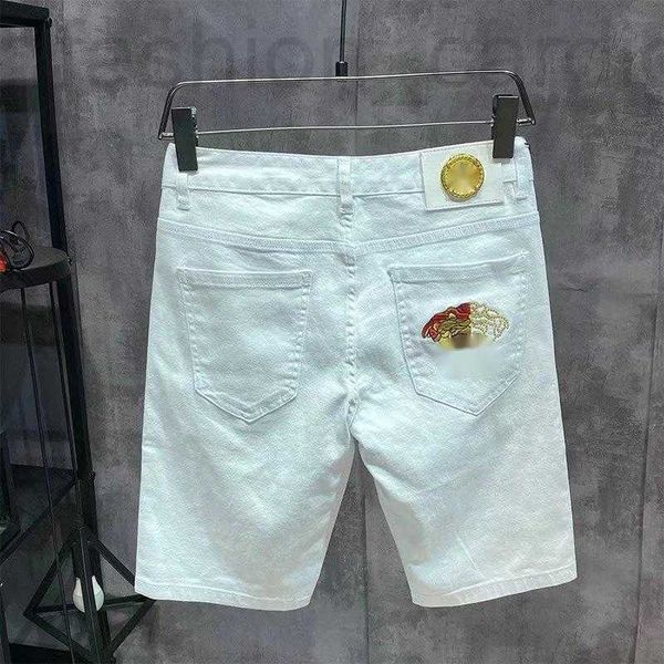 Мужские шорты Дизайнерские летние пляжные брюки Мужчина Медуза вышитые джинсы брюки модные брюки Mens Womens Slim Fit White Britches AA47