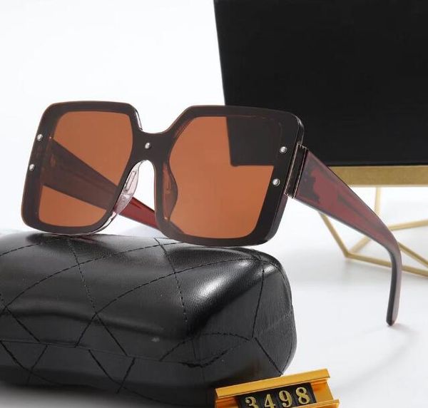 Óculos de sol de grife de luxo clássicos femininos masculinos lentes de náilon HD proteção contra radiação para mulheres óculos à prova d'água estilo de alta qualidade multicolorido opcional