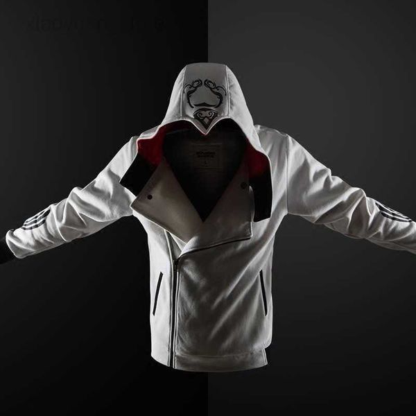 Hoodies masculinos Assassin Hoodies com zíper Streetwear Fashion print hoodie Hip Hop Assassin hoodie boy Sweatshirt casacos 5 cores Tracksuit Hoody HKD230704