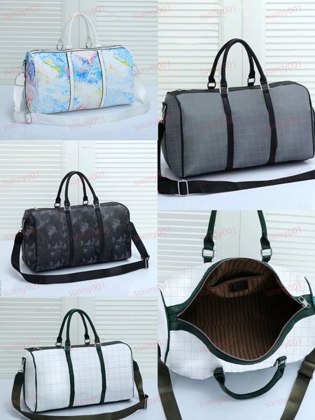Eimer-Totes, bedruckte Gitter-Umhängetasche, luxuriöse Handtasche mit Doppelgriff, Reisetaschen, lässige Tragetasche, Designer-Koffer, Reisetaschen