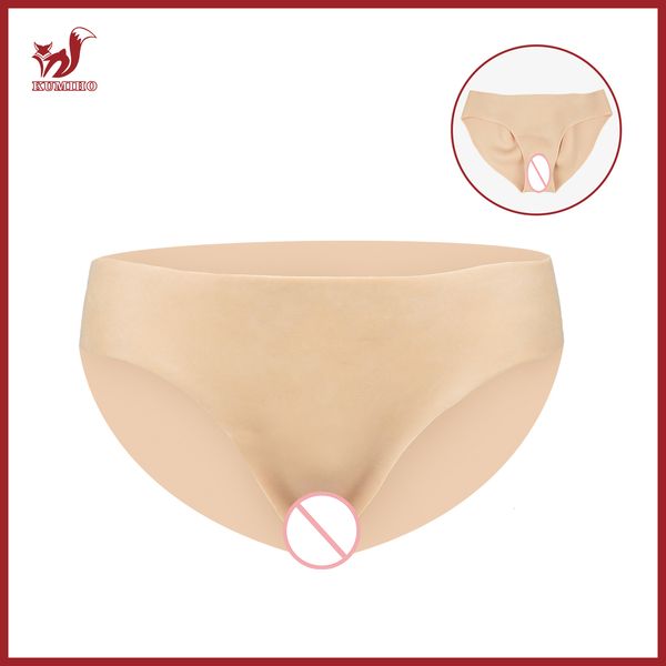 Forma del seno KUMIHO Gays Figa Pantaloni Realistici Mutandine in silicone Sexy Forma della vagina finta Crossdresser Transgender Transessuale Drag Queen Cosplay 230703