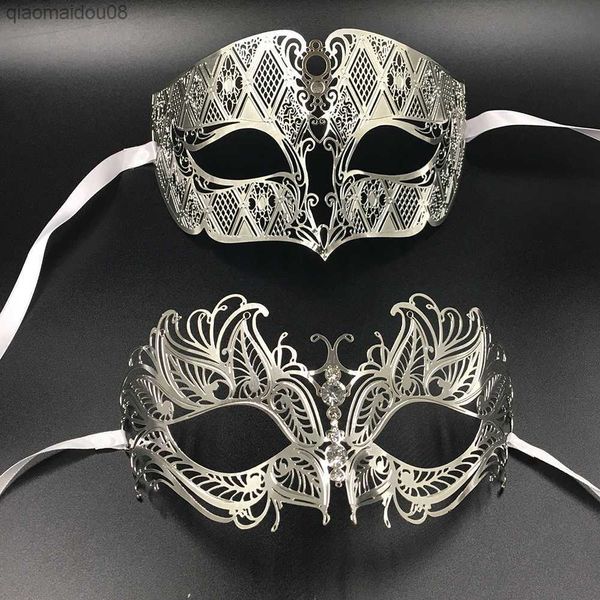 Fancy Black Butterfly Men Lady Lovers Casal Party Masks Par Set Lote Masquerade Carnivals Prom Costume Couple Ball Masks lote L230704