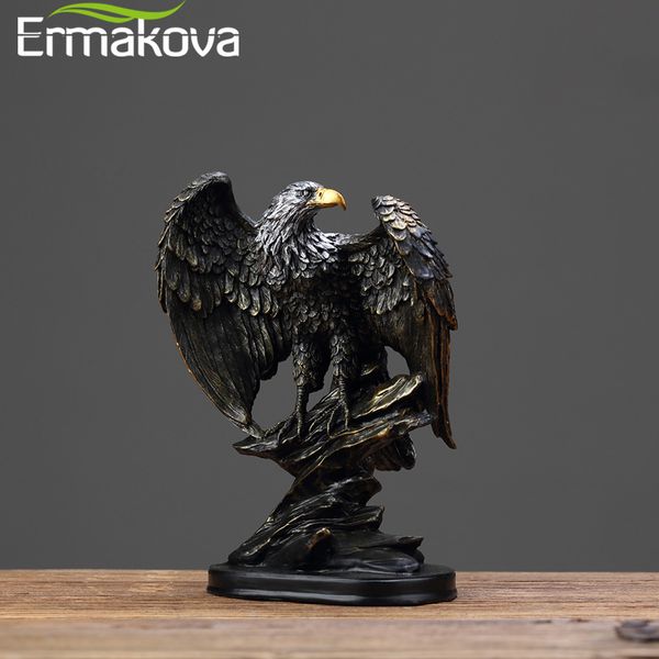 Oggetti decorativi Figurine ERMAKOVA Retro Aquila Scultura Decorazione della stanza Ornamenti Ricchezza Animale Ufficio Casa Studio Vivente Astratto Statua Decor 230703