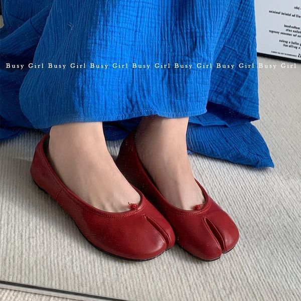 Mary Split sevimli ippeum tabi janes ayak parmağı düz ayakkabılar kadın tasarımcılar marka dupe loafers lolita elbise artı boyut 44 tabi 2 75