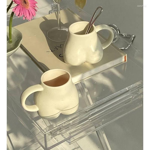 Canecas nádegas humanas cerâmica caneca de café leite chá copos de escritório drinkware o presente de aniversário para amigos