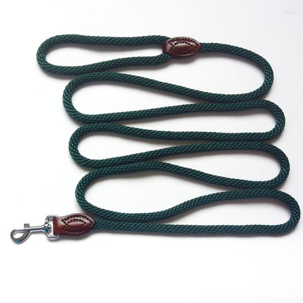 Collari per cani Guinzaglio in pelle di nylon Tracciamento lungo Corda tonda Outdoor Walking Training Guinzagli per animali domestici per cani di taglia media 2M / 3M / 5M