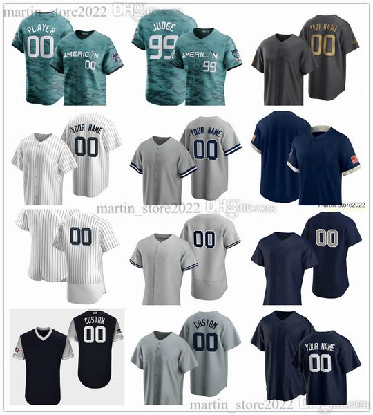 Maglie da baseball All-Star 2023 99 Aaron Judge 45 Gerrit Cole 11 Anthony Volpe 27 Giancarlo Stanton 25 Gleyber Torres 48 Anthony Rizzo 2 Derek Jeter 7 Mantle 3 Babe Ruth