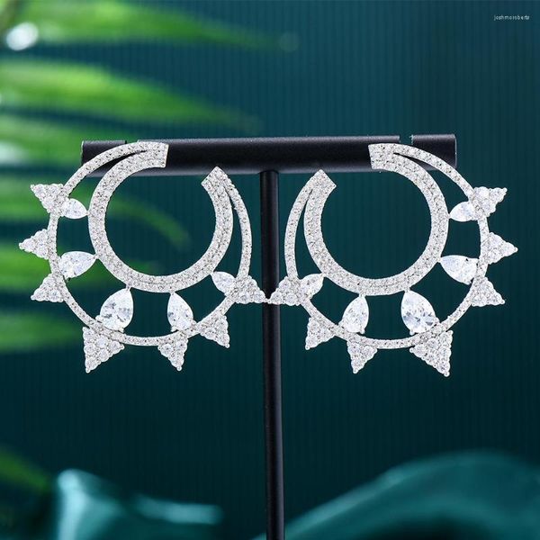 Brincos pendentes GODKI Red Carpet Tassel Drop para mulheres Casamento Completo Micro Zircão Cúbico Alta Joia Dubai Brinco de Noiva