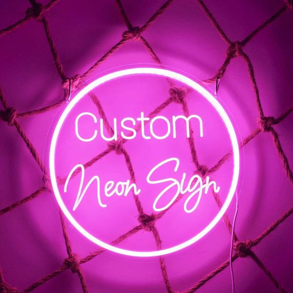 Luci Custom Led Light Hair Nails Shop Business Neon Sign Nome Fai da te Matrimonio Compleanno Room Decor Wall Night Lampada dimmerabile HKD230704