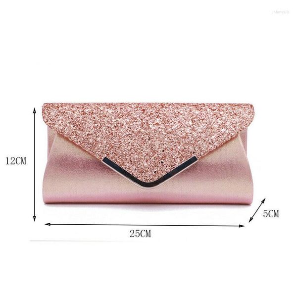 Bolsas de noite femininas com glitter e brilho envelopes femininas sequenciais para festa de formatura bolsa de mão inteligente Jane