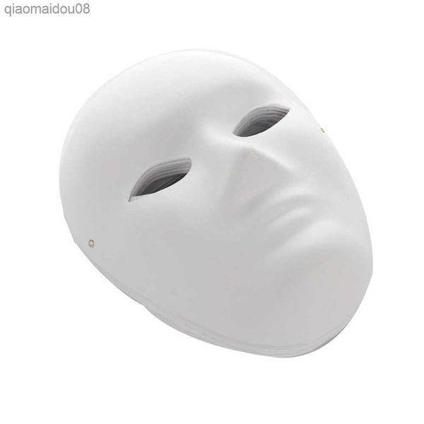12 pezzi di carta maschera bianca fai-da-te maschera intera opera maschera mascherata maschera di halloween L230704