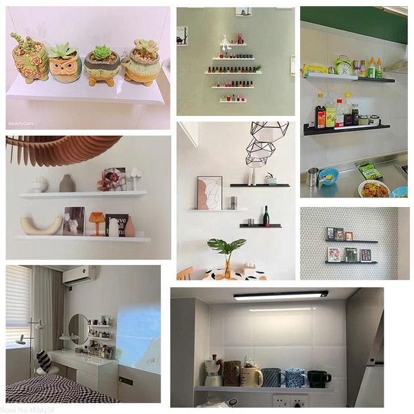 Setzt schwebende Shees an der Wand ohne Bohren, Raumdekoration, Regal für Pflanzen, Blumentopf, Kunstwerk, Badezimmer, Küche, Möbel, Organizer, Metall