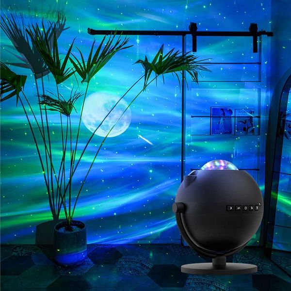 Luci Wifi Bluetooth Led Moon Galaxy Proiettore Cielo stellato Notte USB Musica Nebula Star Light per camera da letto Atmosfera Lampada da tavolo HKD230704