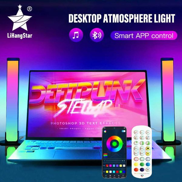 Luzes Bluetooth Smart LED Bar RGB Atmosfera Controle Remoto TV Parede Jogo de Computador Decoração do Quarto Luz Noturna HKD230704