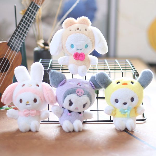 12 cm Cartoon Puppe My Melody Plüsch Spielzeug Kawali Kuromi Cinnamoroll Weiche Angefüllte Puppe Anhänger Spielzeug Mädchen Kinder Geschenk 2203