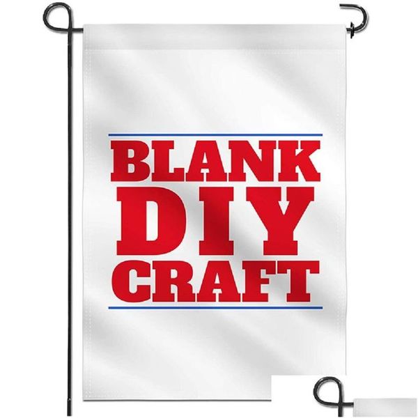 Banner bayrakları süblimasyon boş bahçe bayrağı polyester DIY çift taraflı baskı veya çim için hazır 30x45cm Damla Teslimat Ev Festivali DHBMD