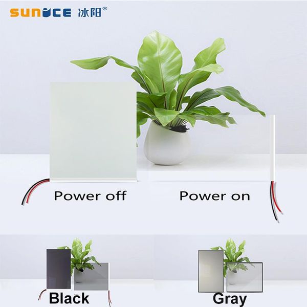 Defina Sunice Sunice Comutável Electric Branco/ Preto/ Cinza Adesivo PDLC PDLC Smart Film Window Door TEST Amostras para tela de projeção traseira