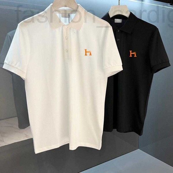 Polo da uomo designer Abbigliamento di lusso maglietta a maniche corte polo da uomo hms felpa da uomo polo tee H ricamo risvolto camicie business casual pullover