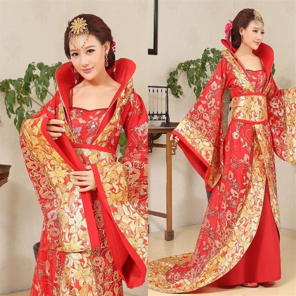 Stage Wear Luxury Princess Fairy Costume antico reale Costumi di danza classica cinese Hanfu Tang Dynasty Tailing Clothing270Y