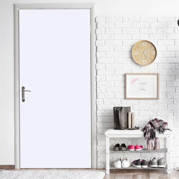 Conjuntos criativo branco decoração de casa papel parede porta adesivo para sala estar quarto decoração adesivo decalque vinil removível cartaz