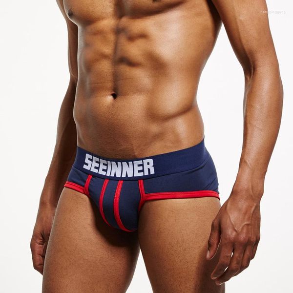 Cuecas masculinas de cintura baixa sexy de marca Cuecas de algodão Gay Penis Pouch Wonderjock Mens Apertado Biquíni Cueca Homem Pijamas