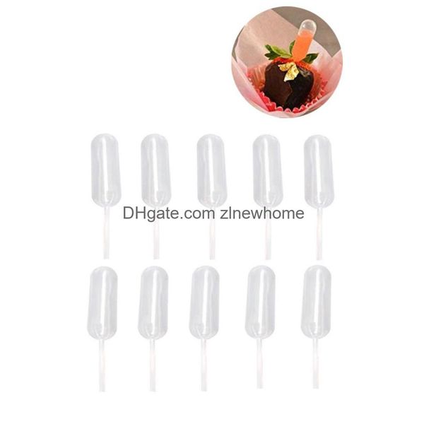 Backen Gebäck Werkzeuge 4 ml Kunststoff Squeeze Transfer Pipetten Dropper Einweg-Geschmack Injektor für Stberry Eis Schokolade PHJK2 Dhmws