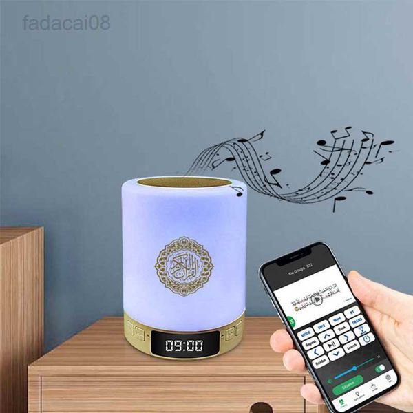 Luci Wireless Remote LED Night Light per Smart APP Control Clock con Quran Recitation Translation Altoparlante Box Musulmano Gif HKD230704