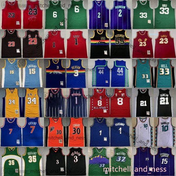 Mitchell und Ness Retro-Basketball-Iverson-Trikots Jason Chris Williams Webber Charles Steve Barkley Nash Tracy Penny Mcgrady Hardaway