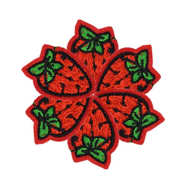 Toppe alla fragola fai-da-te per abbigliamento ferro ricamato patch applique ferro su toppe accessori per cucire adesivi badge su vestiti281R