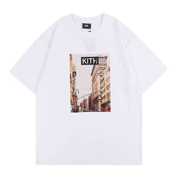 Дизайнерская модная одежда футболка футболка Kith Soho Vintage Tee New York Street Фото футболка с коротким рукавом хлопковая уличная одежда