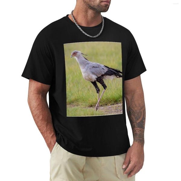 Erkekler Polos Sekreteri Bird T-Shirt Siyah Tişörtler Erkekler Kısa Kollu Komik Gömlek Tshirts Erkekler