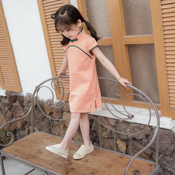 Детское платье с этнической одеждой для девочек Cheongsam