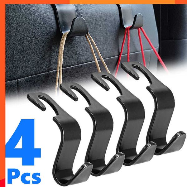 Upgrade 4Pack Haken für Taschen Auto Clips Vordersitz Kopfstütze Organizer Halter Auto Verschluss Kleiderbügel Auto Lagerung Innenzubehör