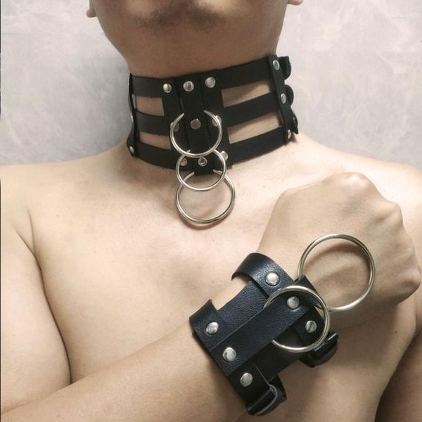 Männer Tank Tops Fetisch Homosexuell BDSM Leder Brust Harness Männer Einstellbare Sexuelle Körper Bondage Käfig Gürtel Rave Kleidung Für erwachsene Sex