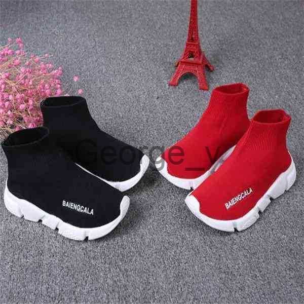 Athletische Outdoor Hot Fashion Stiefel für Kinder Speed Trainer Socke Schuhe Kleinkind Jungen Mädchen Jugend Turnschuhe Schwarz Rot Kinder Designer Schuhe J230704