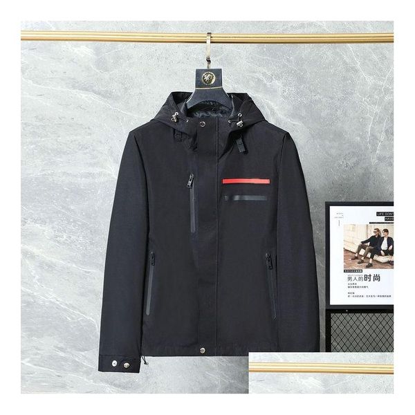 Men's Plus Size Ytterkläder Kappor Höst Vinter Herr Jacka Modedesigner Trench Coat Högkvalitativt yttre långt läder M-3Xl H86 Dro Dh473
