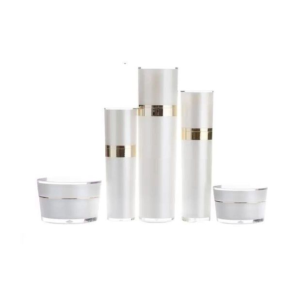 30ml 50ml 120ml Recarregável Acrílico Vazio Pulverizador Loção Bomba Perfume Frasco Loção Fragrância Recipientes Frascos 15g 30g 50g Creme Frasco Owsej