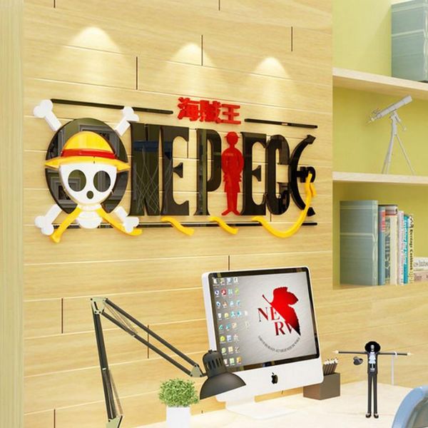 Número DIY acrílico Crystal Anime Wall Sticker personalizado decoração criativa quarto sala de estar dormitório fundo mangá cartoon pôster